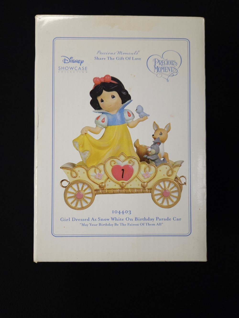 Precious Moments Snow White Girl Figurine in Yellow Dress